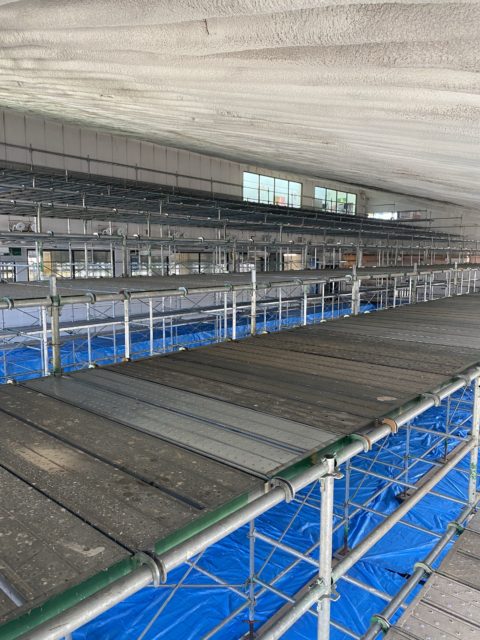 兵庫県加古川市　天井改修用棚足場組立　次世代足場